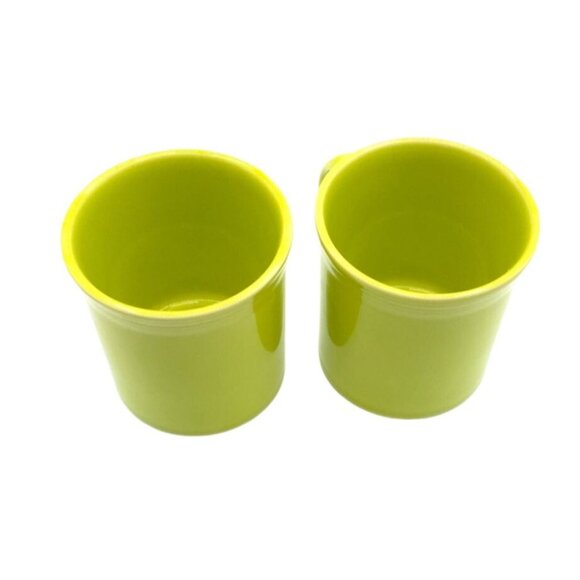 Fiestaware Other - Lime Green Ceramic Mugs Set Quirky Kitchen Drinkware Duo